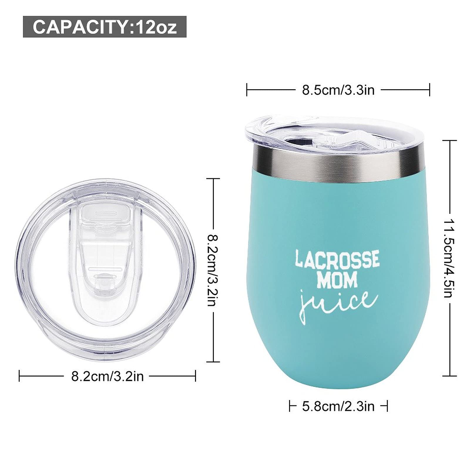 Funny Lacrosse Mom Coffee Mug - 12oz Insulated Tumbler with Lid - Perfect Lacrosse Mom Birthday Gift for Women & Men - Great for Games, Practice & Team Events
