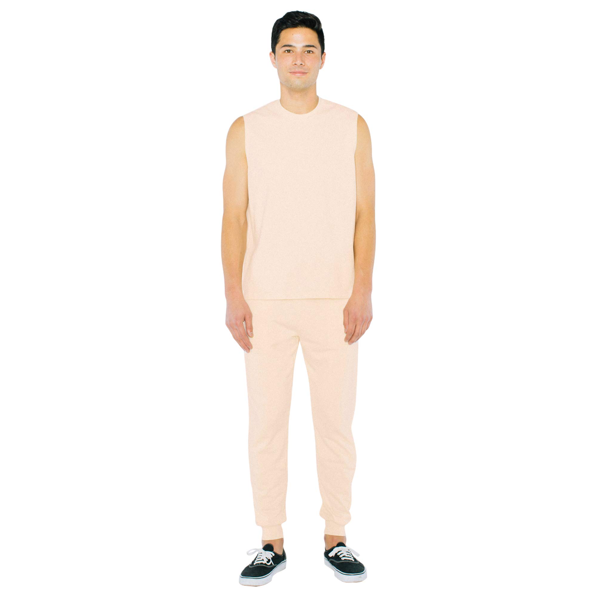 American Apparel Men's French Terry Sleeveless Muscle Tank Top - Breathable Workout Shirt for Gym, Running & Summer Outdoor Activities
