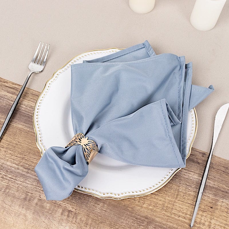 5 Premium 20x20 Inch Scuba Polyester Dinner Napkins - Soft & Absorbent for Fine Dining, Weddings & Formal Events