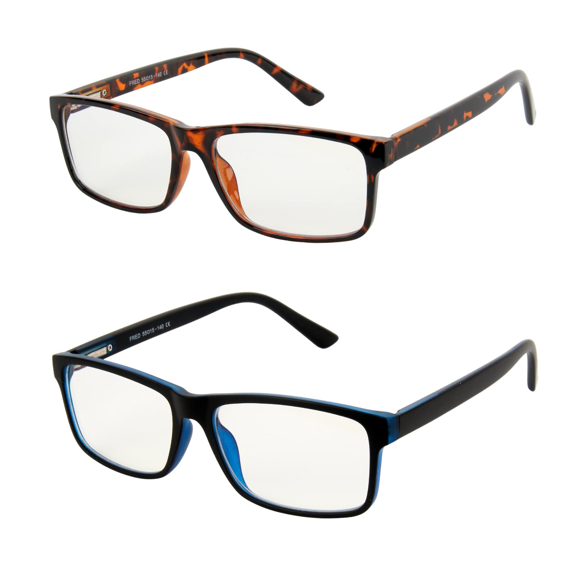 2 Pack Blue Light Blocking Glasses for Computer & Gaming - Anti-Fatigue, Anti-Headache Glasses with UV Protection | Perfect for Office Work, Online Classes & Late Night Gaming Sessions