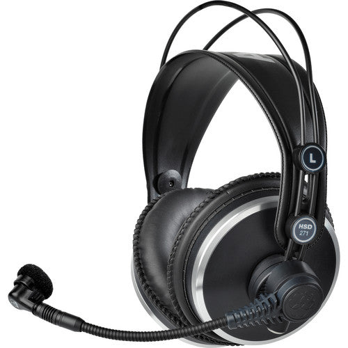 AKG 2955X00270 HSD271 Professional Studio Headphones with Dynamic Microphone - Perfect for Podcasting, Gaming & Voice Recording