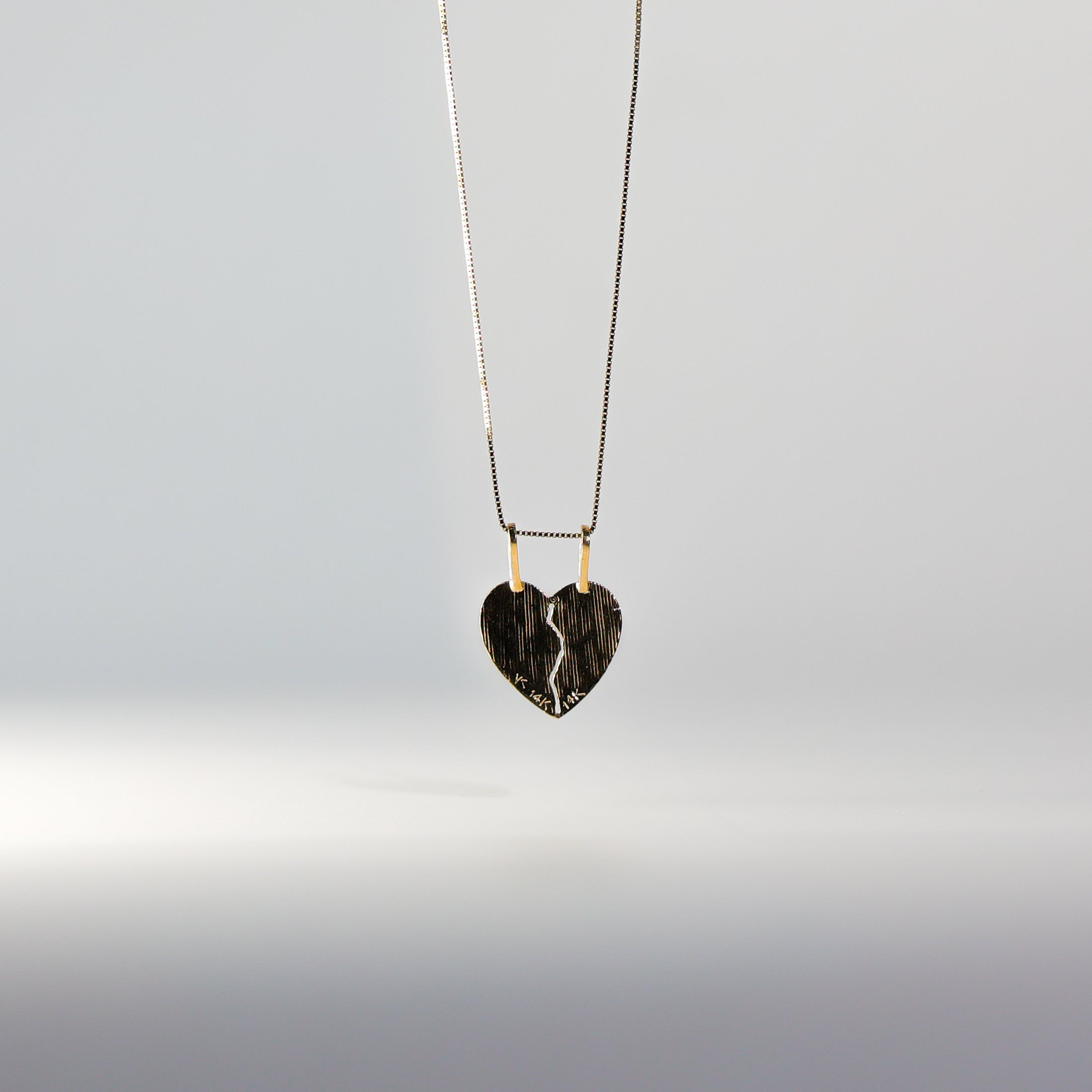 Gold Breakable Heart I Love You Couple Pendant Necklace PT1823 - Romantic Gift for Anniversary, Valentine's Day & Couples Jewelry