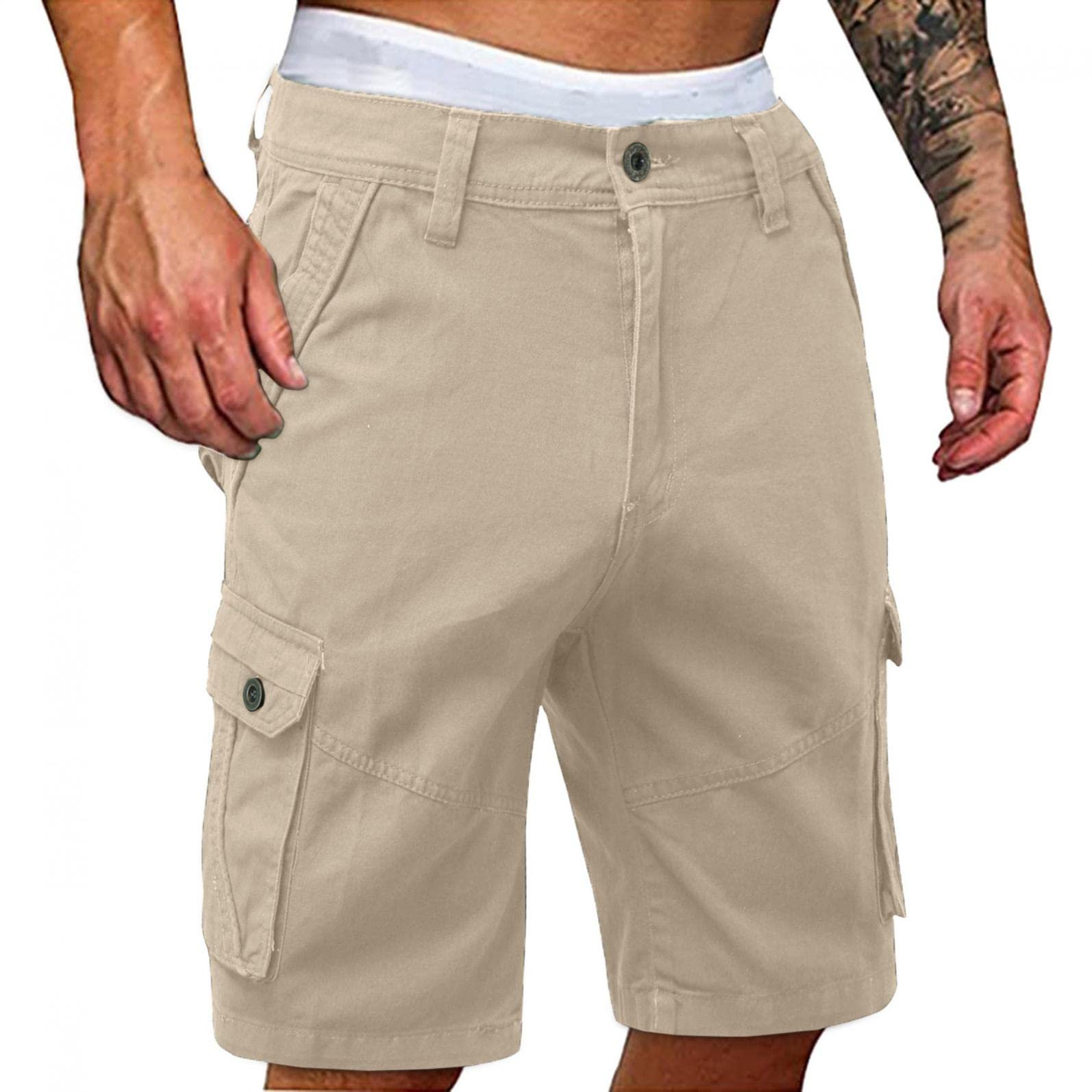 **Men's Lightweight Stretch Cargo Shorts - Outdoor Hiking, Travel, Fishing & Golf Tactical Shorts for Active Lifestyles**