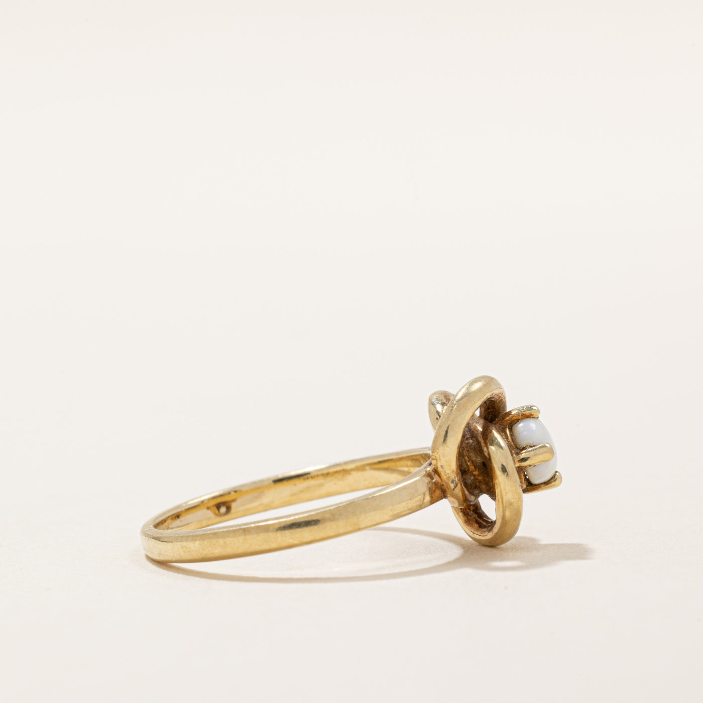 Opal Abstract Ring - 0.18ct Genuine Opal Jewelry - Size 4.75 - Dainty Boho Stackable Ring for Women - Perfect for Everyday Wear & Special Occasions