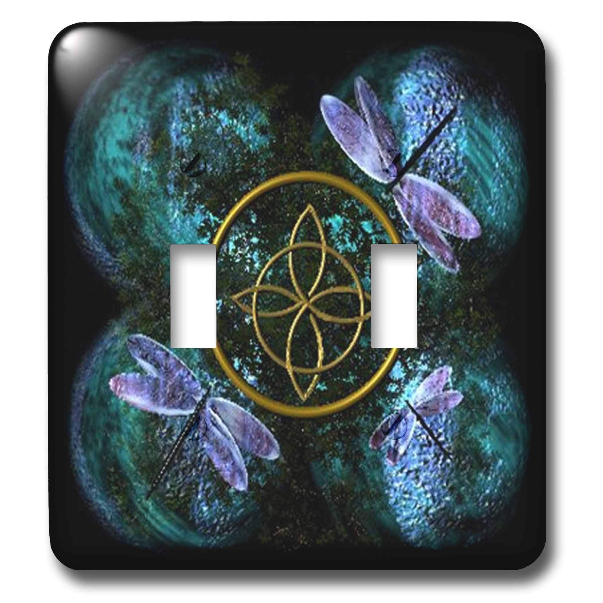 3D Rose Celtic Knot Double Toggle Switch - Premium Electrical Switch Cover with Intricate Celtic Design for Home, Office & Workshop Decor