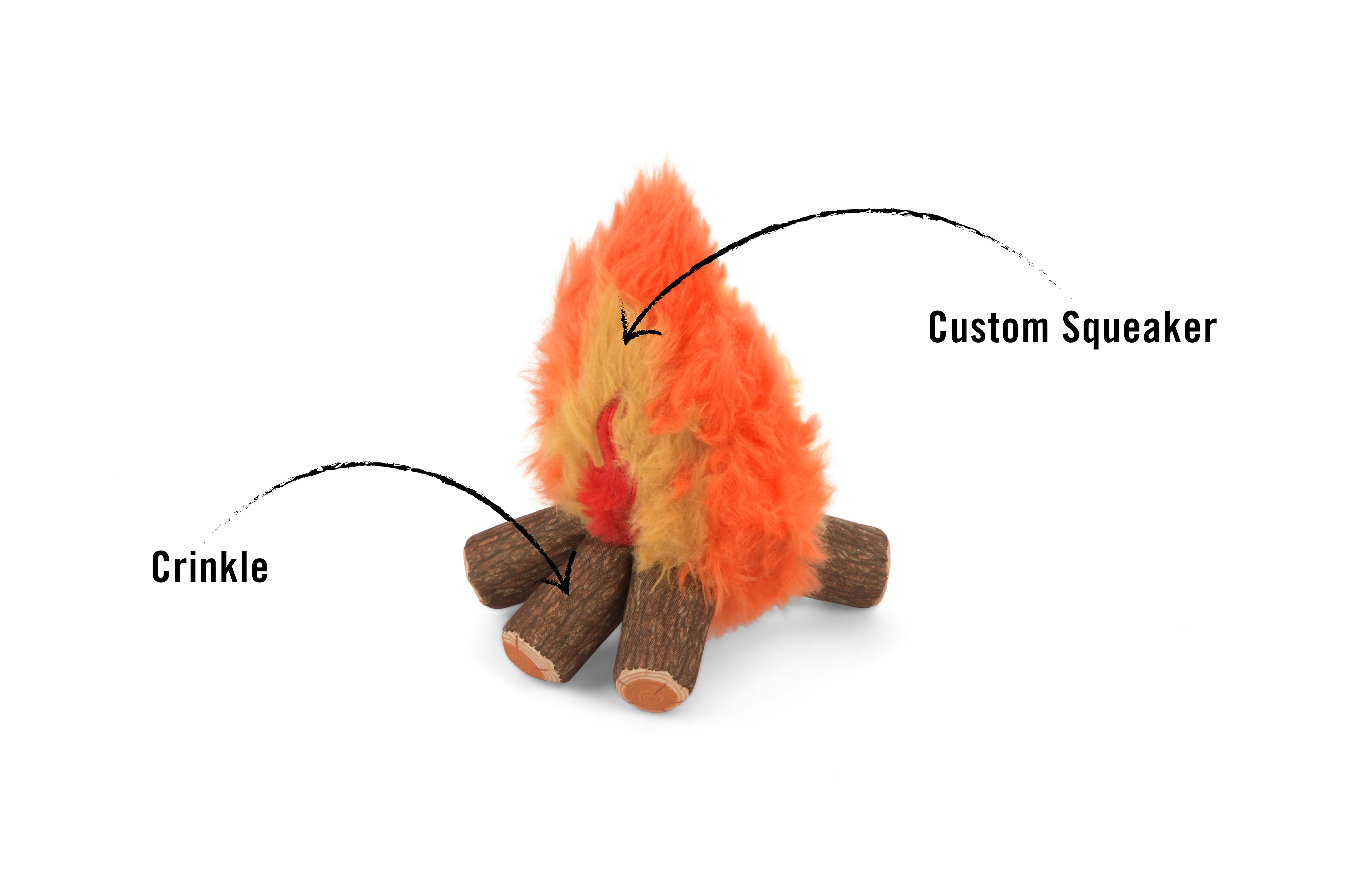 La Fogata Dog Chew Toy - Camp Corbin™ Plush Squeaky Chew Toy for Dogs | Pet P.L.A.Y. | Perfect for Playtime, Training & Outdoor Adventures