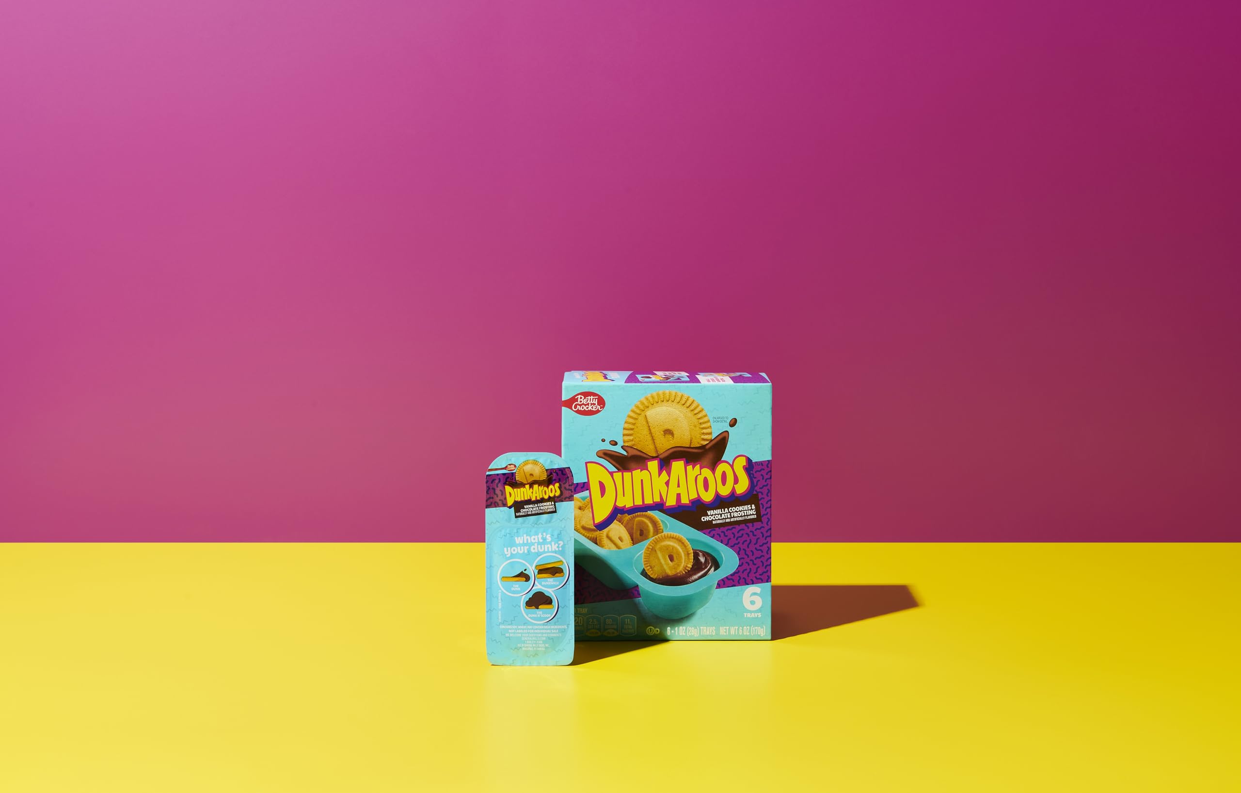 Betty Crocker Dunkaroos Vanilla Cookies with Chocolate Frosting - 12 Count (Pack of 3) | Fun Snack for Kids Lunch Box, Birthday Parties & After School Treats