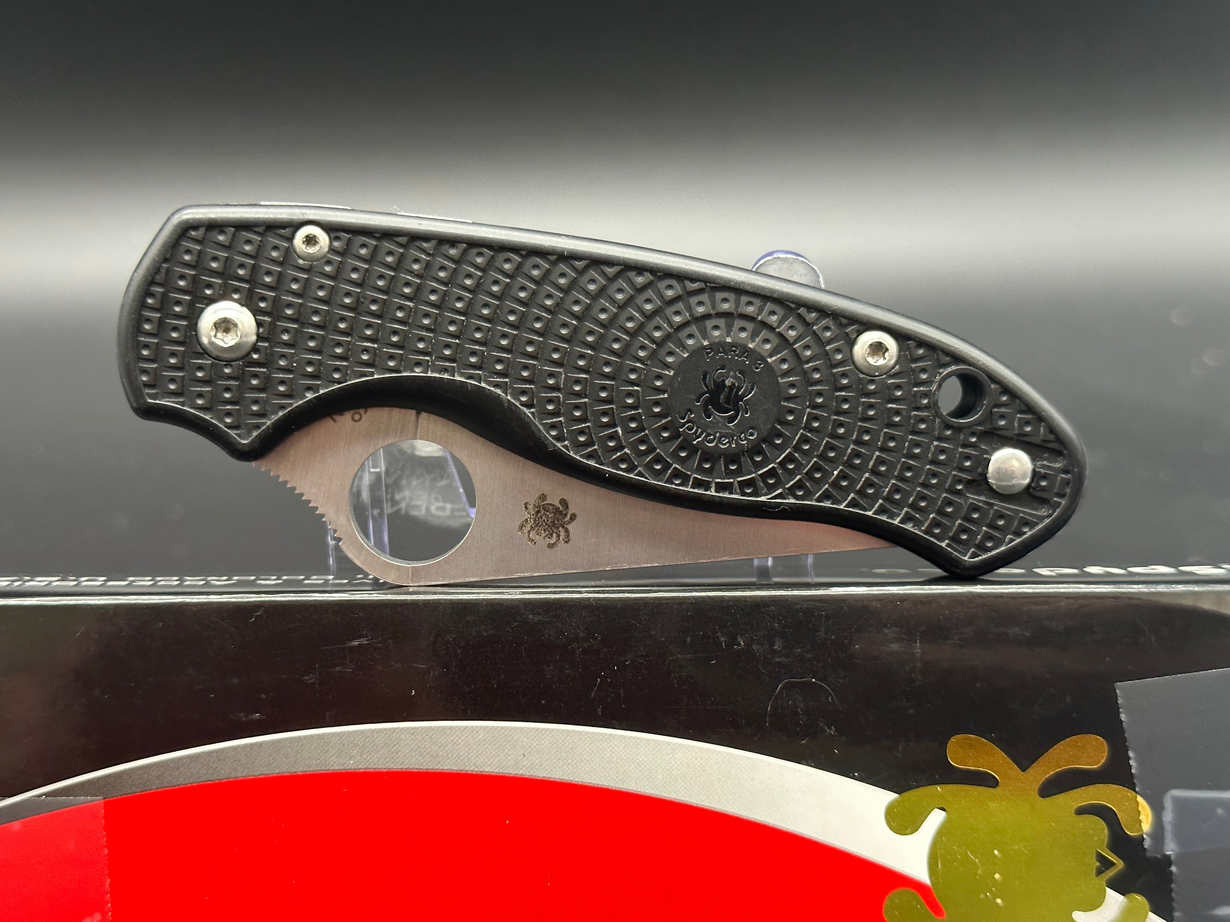 Spyderco Para 3 Lightweight Folding Knife with CTS BD1N Steel Blade - EDC, Outdoor, Camping & Everyday Carry Pocket Knife