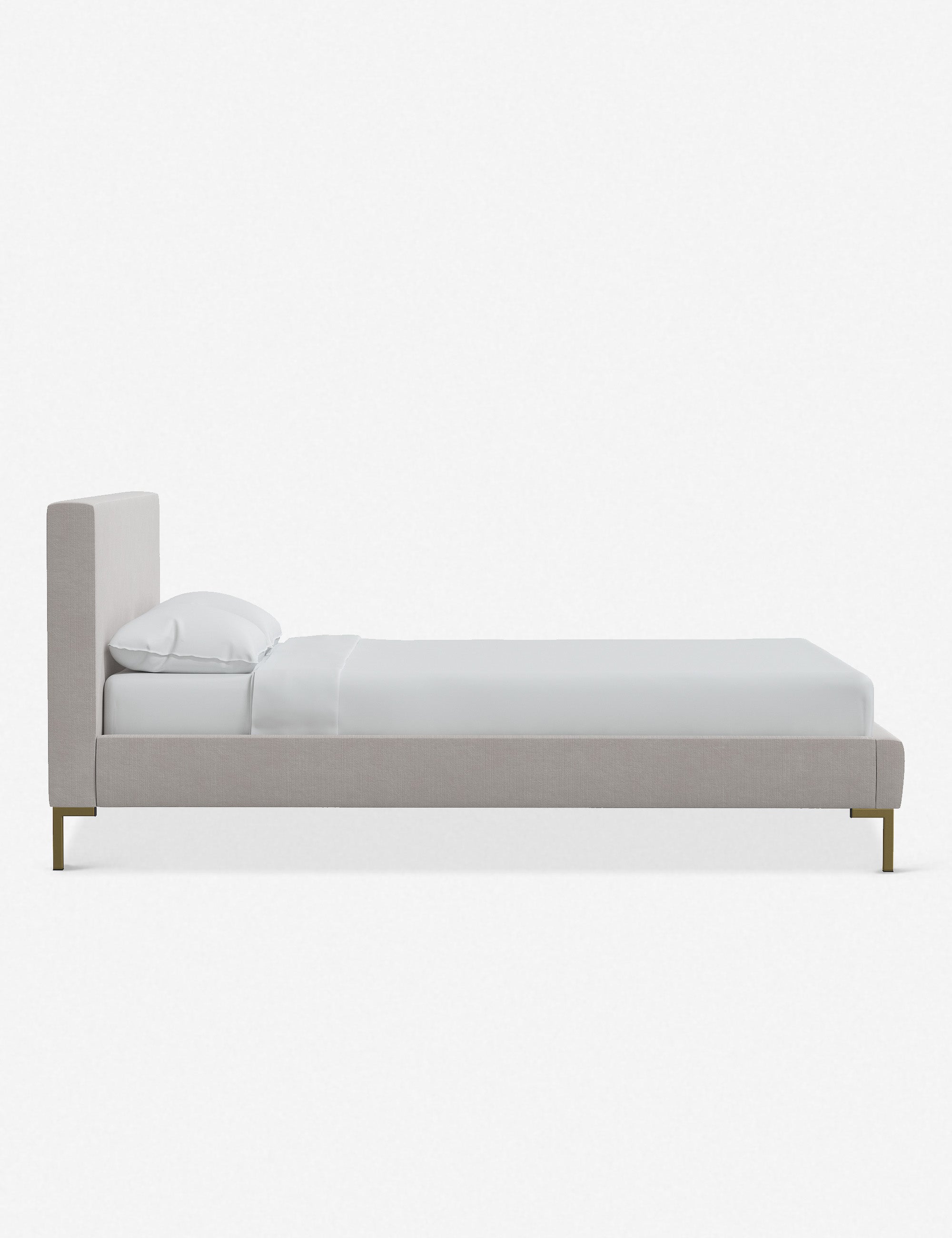 Deva Queen Size Platform Bed Frame with Wooden Slats - Modern Minimalist Bedroom Furniture for Small Spaces & Apartments | Sturdy Support & Easy Assembly
