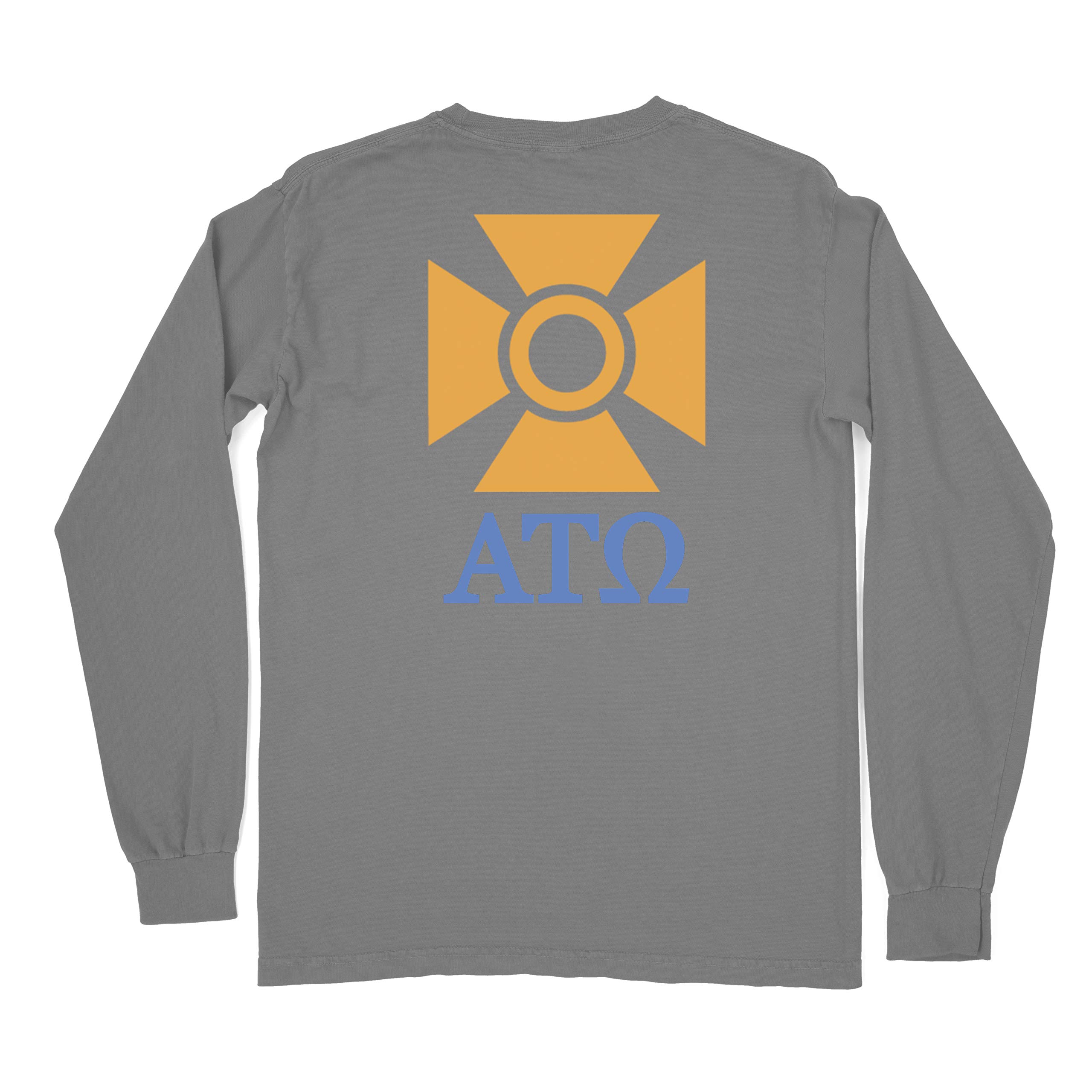 Alpha Tau Omega Fraternity Logo Comfort Colors Long Sleeve T-Shirt - Soft Cotton College Greek Apparel for Brotherhood Events & Campus Life