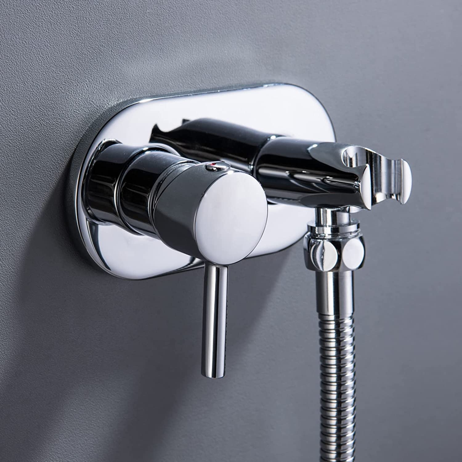 **Handheld Bidet Sprayer for Toilet - Chrome Brass Diaper Sprayer with Hose for Hot & Cold Water - Perfect for Baby Cloth Diaper Cleaning, Feminine Hygiene & Pet Washing**