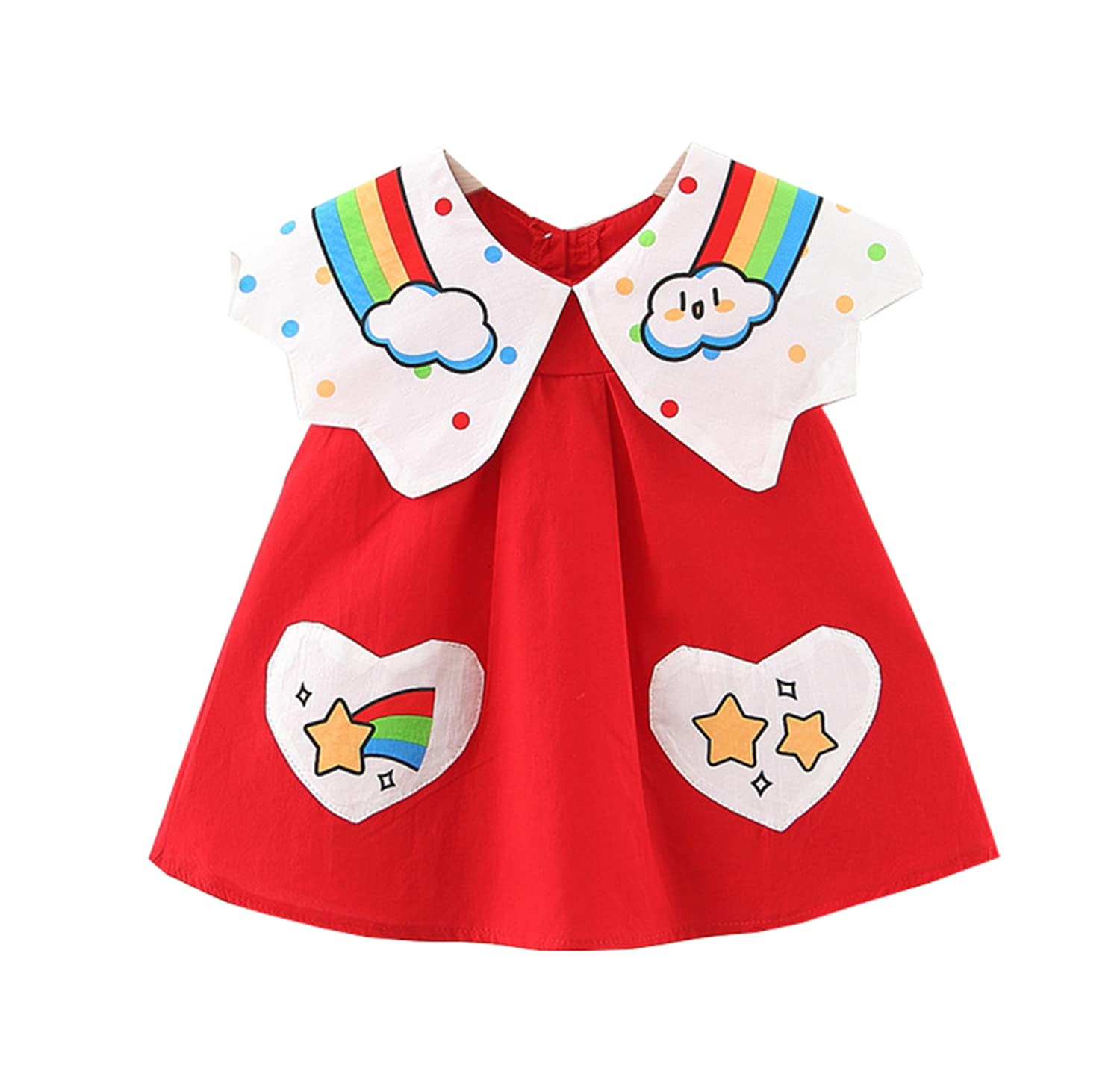 **CuteOn Princess Dress for Toddler Girls - Rainbow Tutu Dress for Birthday, Photo Shoot & Party (Ages 1-3)**