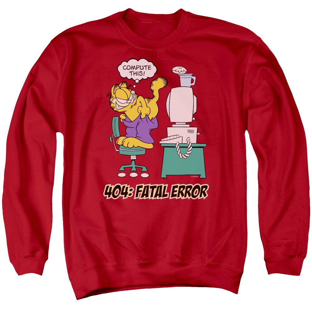Garfield Compute This Unisex Crewneck Sweatshirt for Men & Women - Soft Cotton Pullover for Casual Wear, Lounge & Gifts