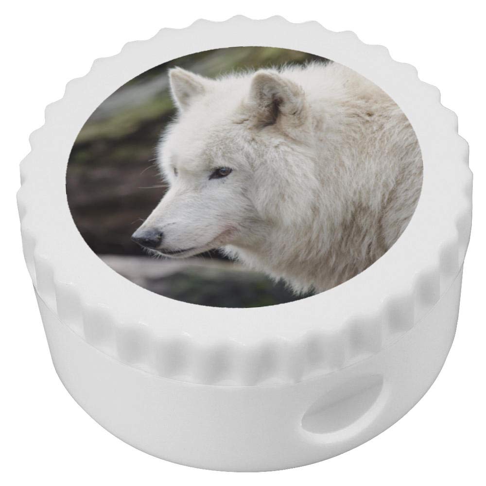Azeeda 'White Wolf' Compact Pencil Sharpener (PS00006836) - Portable & Durable for School, Office & Art Supplies | Perfect for Students, Artists & Professionals