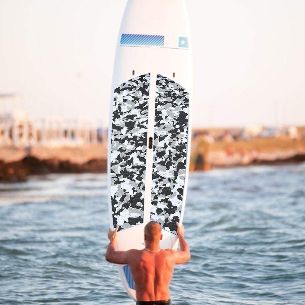 Premium EVA Boat Floor Mat 240x65x0.5cm - Camouflage Teak Design, Seawater-Resistant & Anti-Skid - Self-Adhesive Marine Carpet Pad with Strong Adhesive Tape for Yachts, Boats, Surfboards - Perfect for Deck Protection & Non-Slip Safety (Black & White)