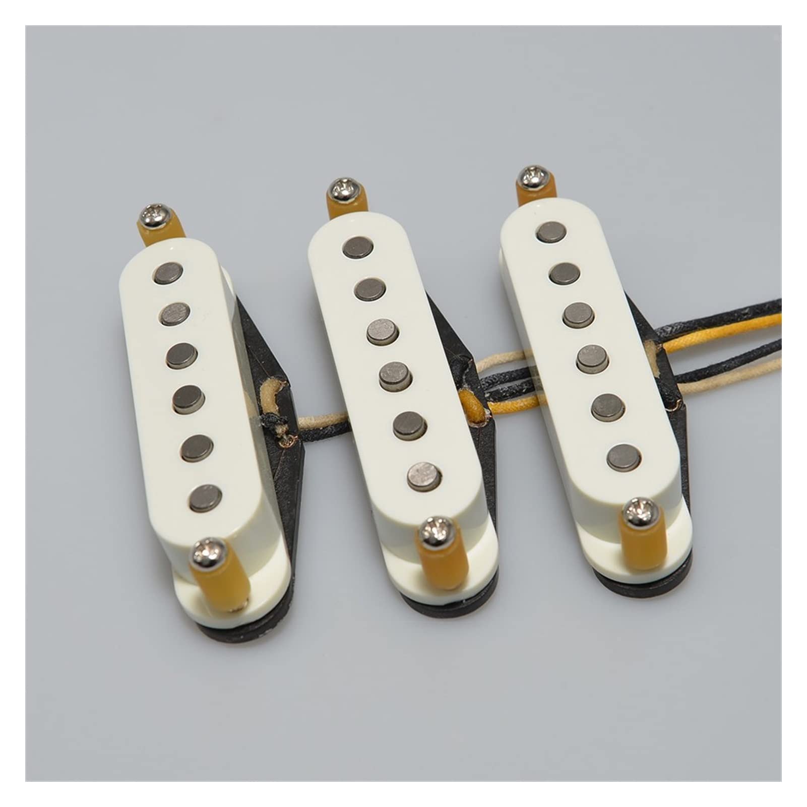 Premium Alnico 5 Single Coil Guitar Pickups - White Cover for ST Style Stratocaster (Neck/Middle/Bridge) | Perfect for Blues, Rock & Vintage Tone Replacement