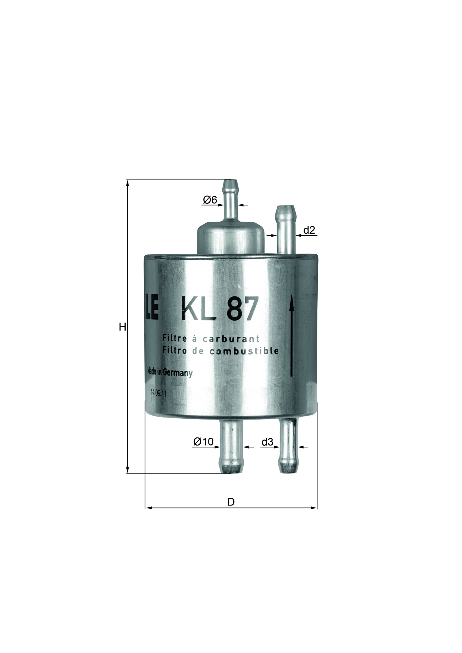 MAHLE KL 87 Fuel Filter Replacement - High Performance Car Engine Fuel Filter for BMW, Mercedes, VW | Perfect for Daily Driving & Long Road Trips