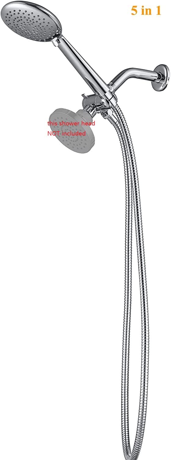 TRIPHIL 5 in 1 Handheld Shower Head Combo Set with 3-Way Spray, 59