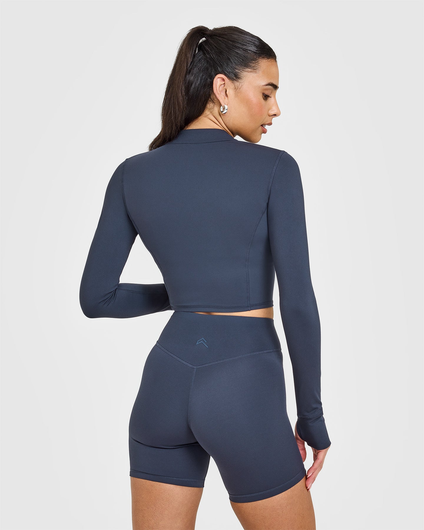Timeless Crop Jacket in True Blue | Women's Fashion Outerwear for Spring & Fall | Perfect for Casual Outings, Date Nights & Office Wear