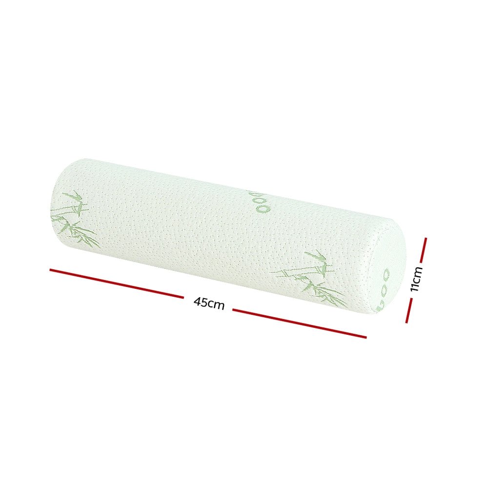 Giselle Bedding Memory Foam Pillow with Bamboo Cover - Orthopedic Neck Support Pillow for Side, Back & Stomach Sleepers - Ideal for Home, Office & Travel Use