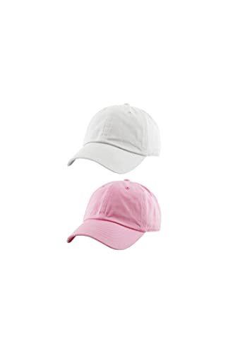 2 Pack: White & Light Pink (Ages 2-5)