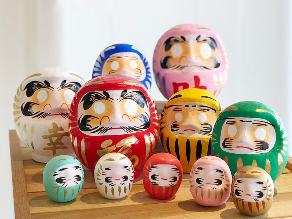 Daimonya Daruma S2 12cm Japanese Lucky Charm Doll for Home Decoration & Good Fortune