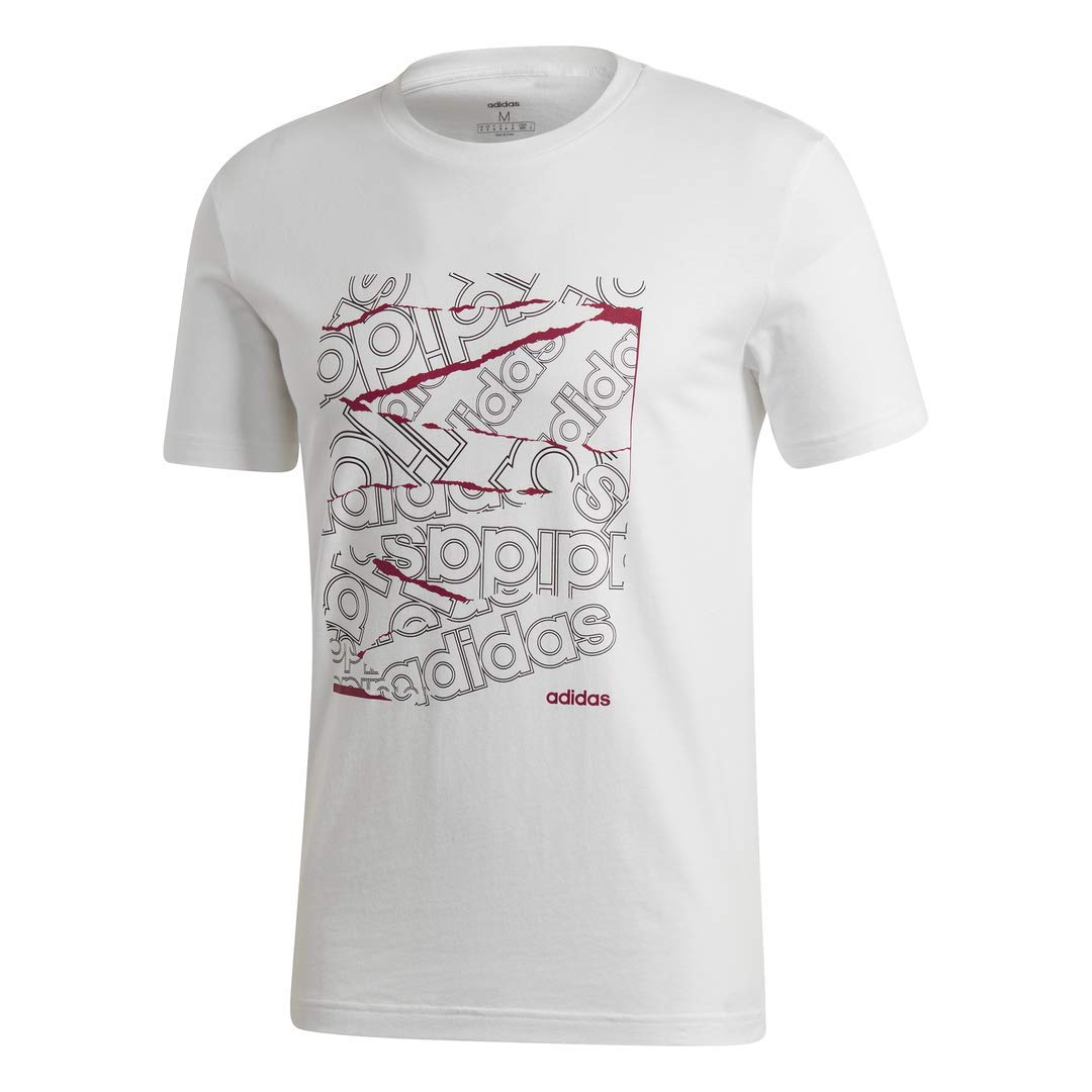 Adidas Men's Box Graphic T-Shirt - Casual Short Sleeve Cotton Tee for Streetwear, Gym & Everyday Wear