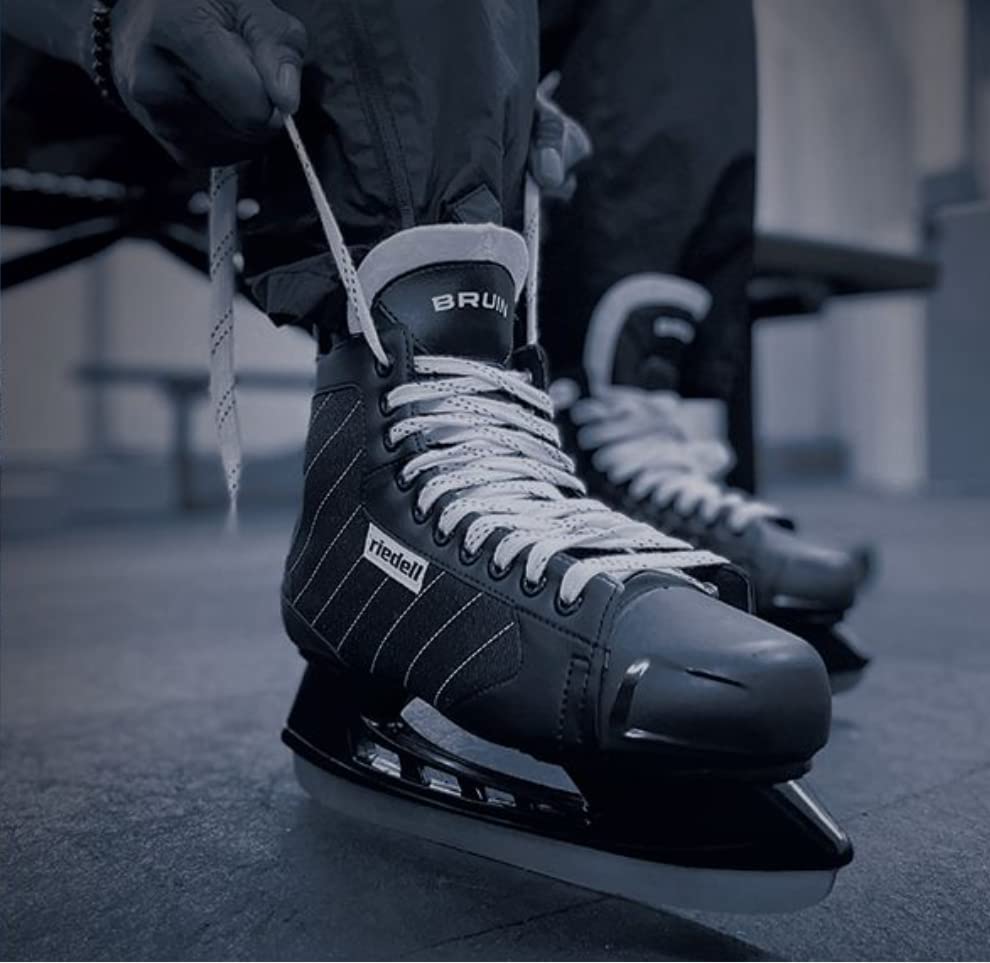 Riedell Bruin Recreational Hockey Ice Skates - Comfortable Figure Skates for Men & Women - Perfect for Ice Rink, Outdoor Skating & Hockey Practice