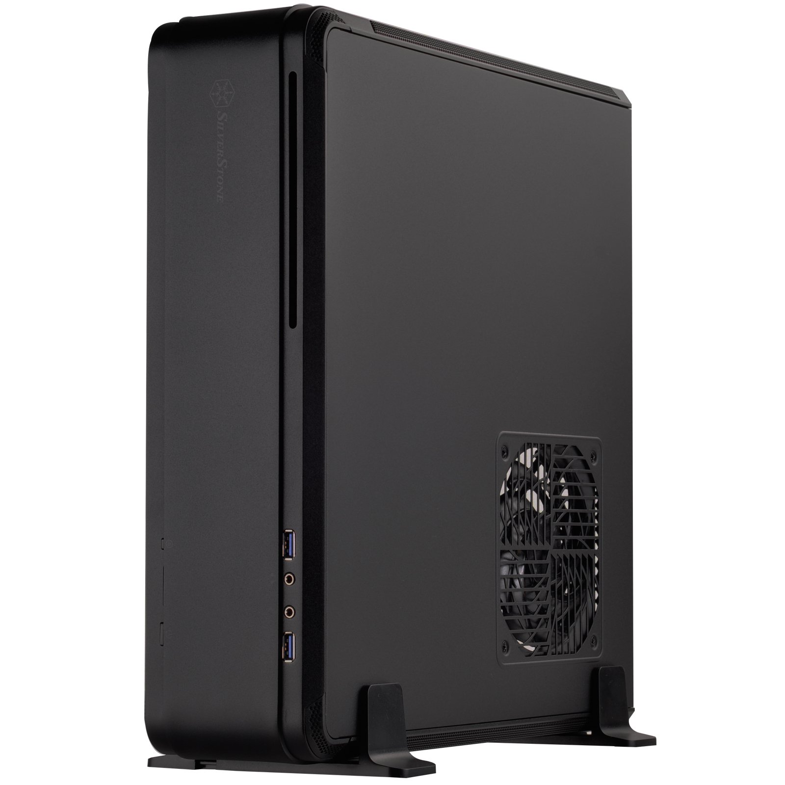 SilverStone SST-FTZ01B Black Mini-ITX Gaming PC Case - Compact High Performance Fortress Design for Small Form Factor Builds | Perfect for Home Theater PCs, LAN Parties & Space-Saving Gaming Setups