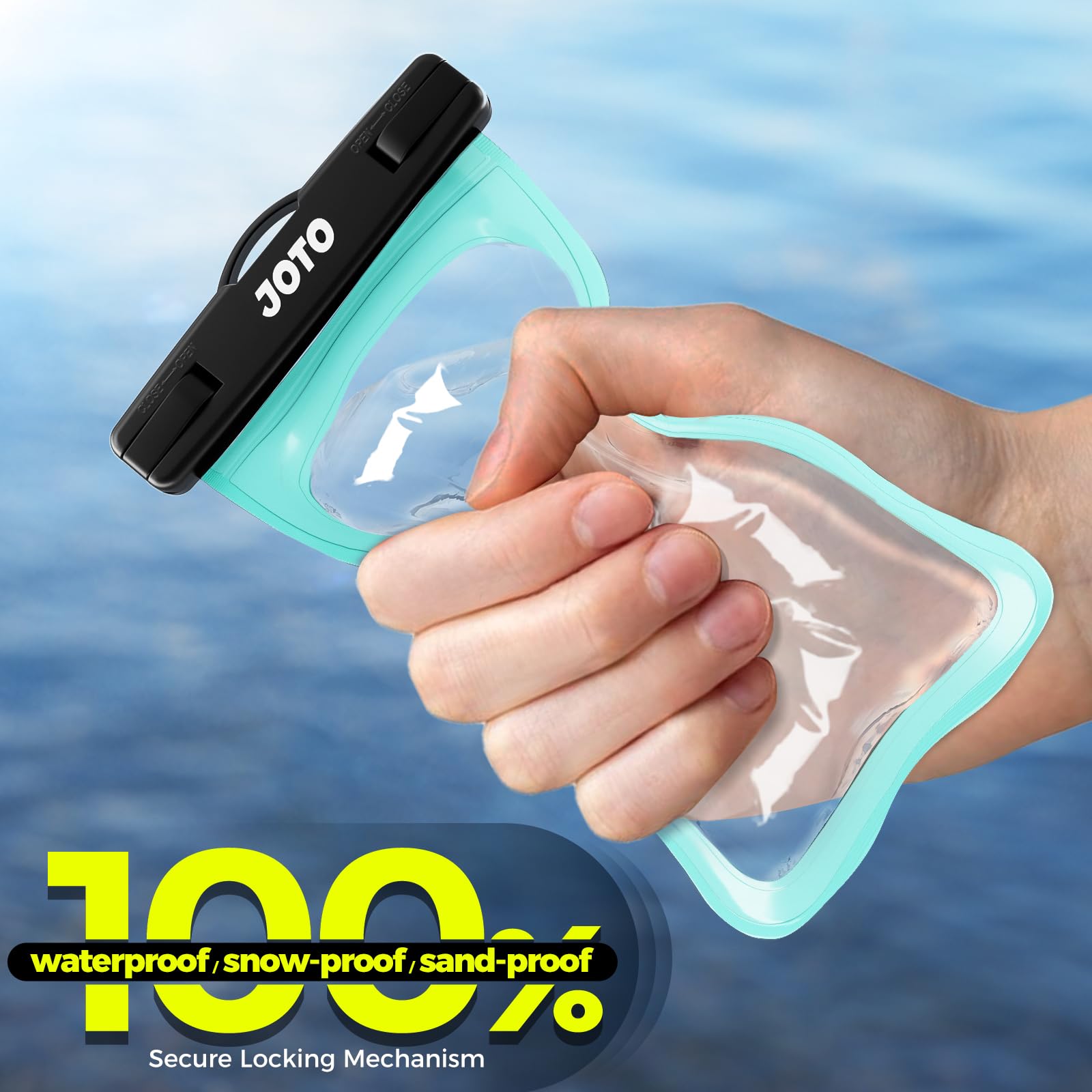 JOTO 2 Pack Waterproof Phone Pouch Case - IPX8 Underwater Protection for iPhone 16/15/14/13/12 Pro Max & Galaxy S24/S23/S22/S21 - Universal Fit up to 7