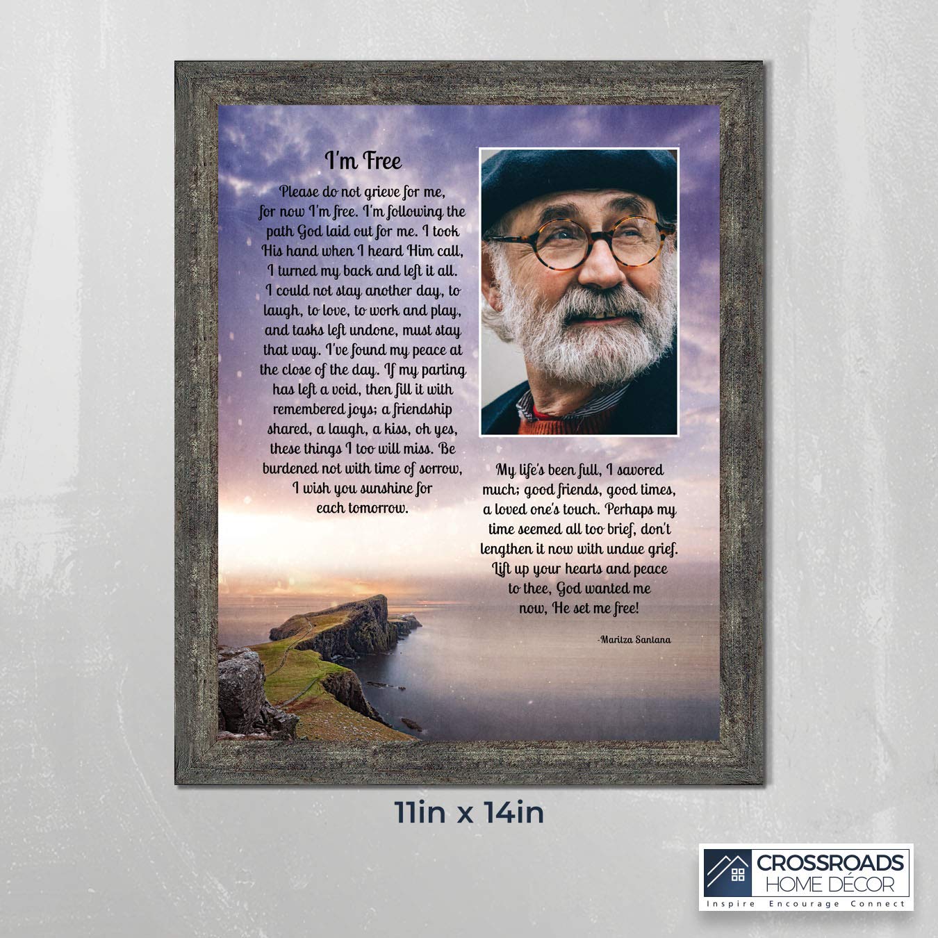Memorial Picture Frame for Mom - Sympathy Bereavement Gift - Home Décor