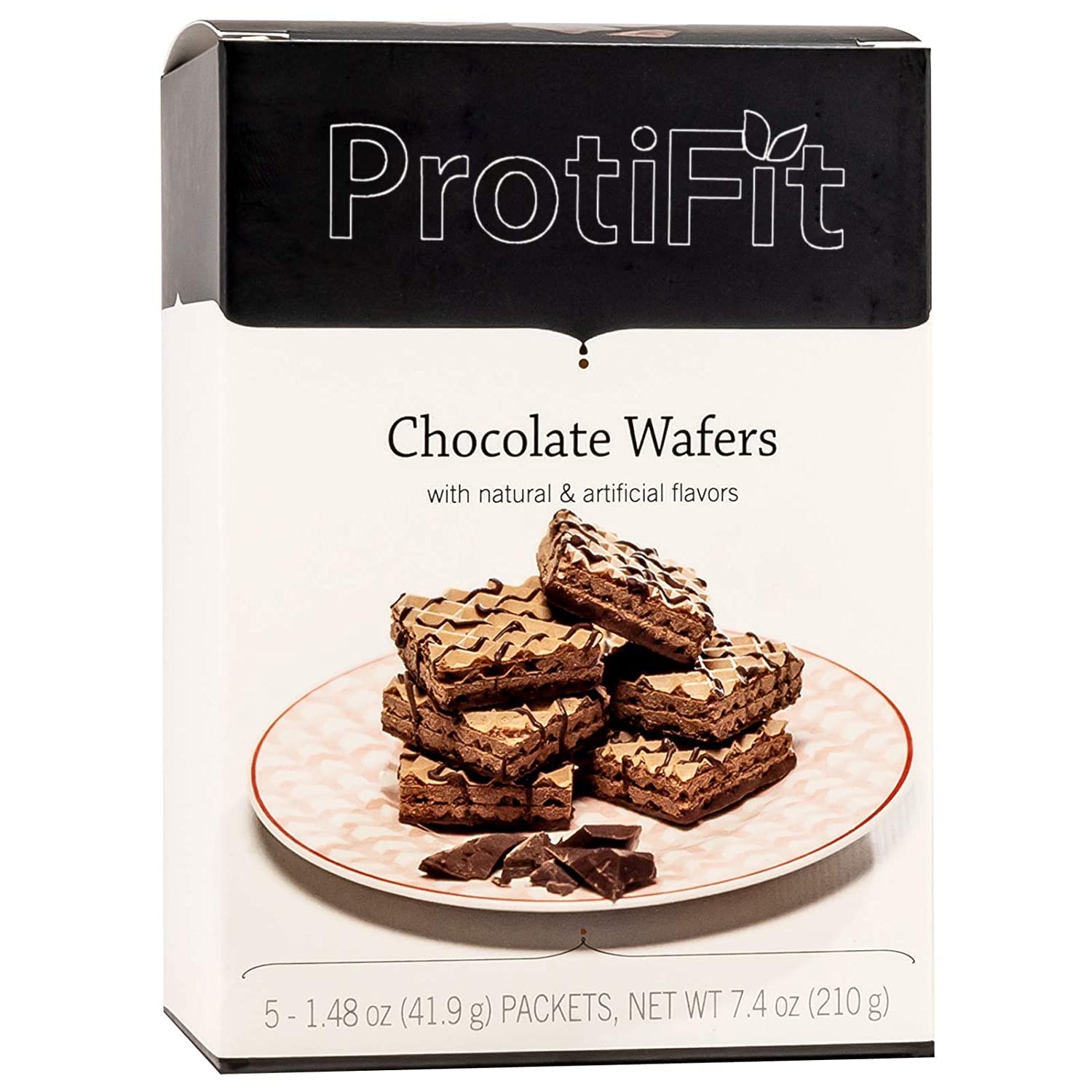 PROTIFIT High Protein Wafer Bar - 15g Protein, Low Calorie, Low Carb, Low Fat, Trans Fat & Cholesterol Free, Keto & Ideal Protein Friendly, Chocolate Flavor (5 Servings) - Perfect for Post-Workout Recovery, Weight Management & Healthy Snacking