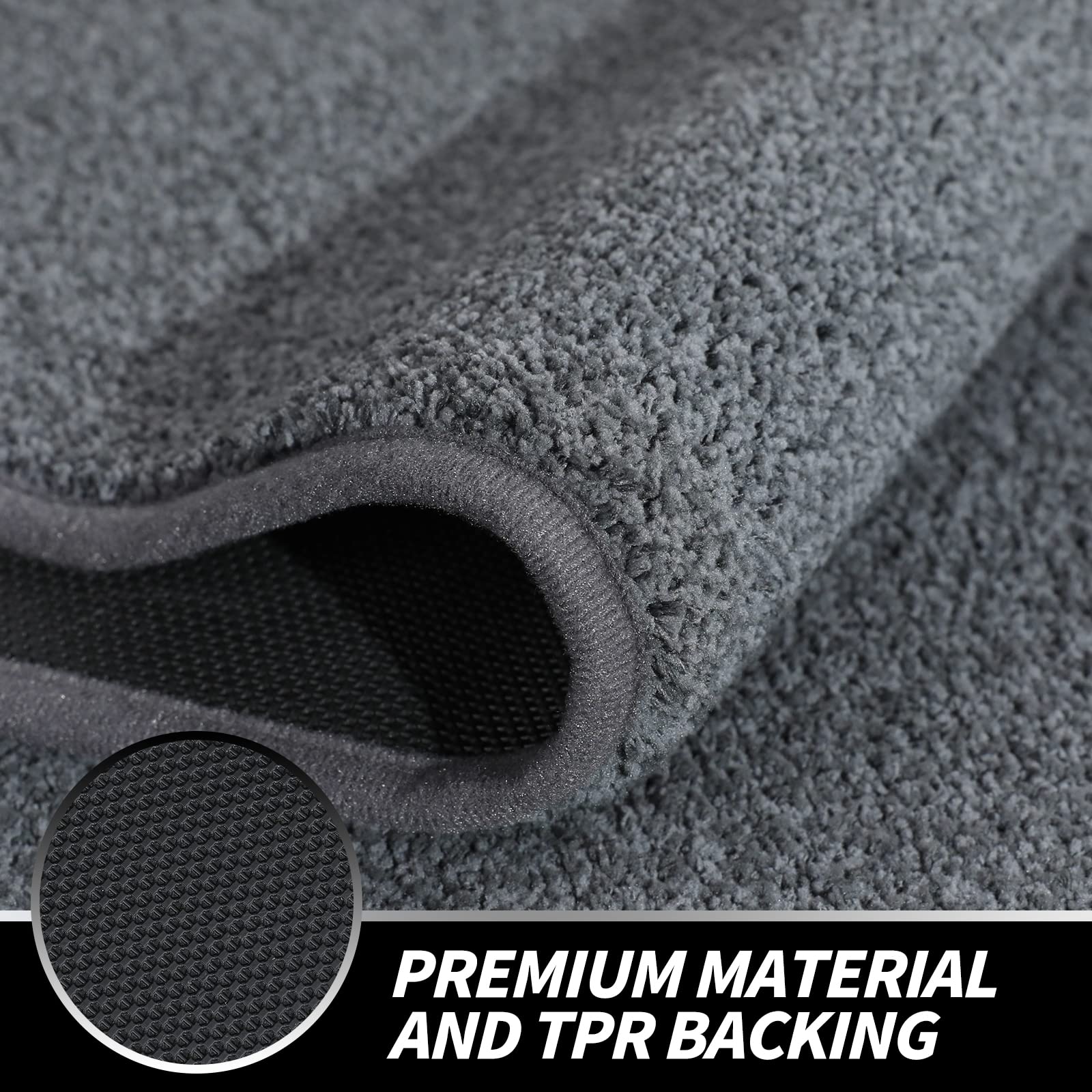 Super Absorbent Washable Non-Slip Indoor Doormat - 24x59 Inch Gray Entryway Rug for Mud, Dirt & Water - Perfect for Front Door, Kitchen & High Traffic Areas