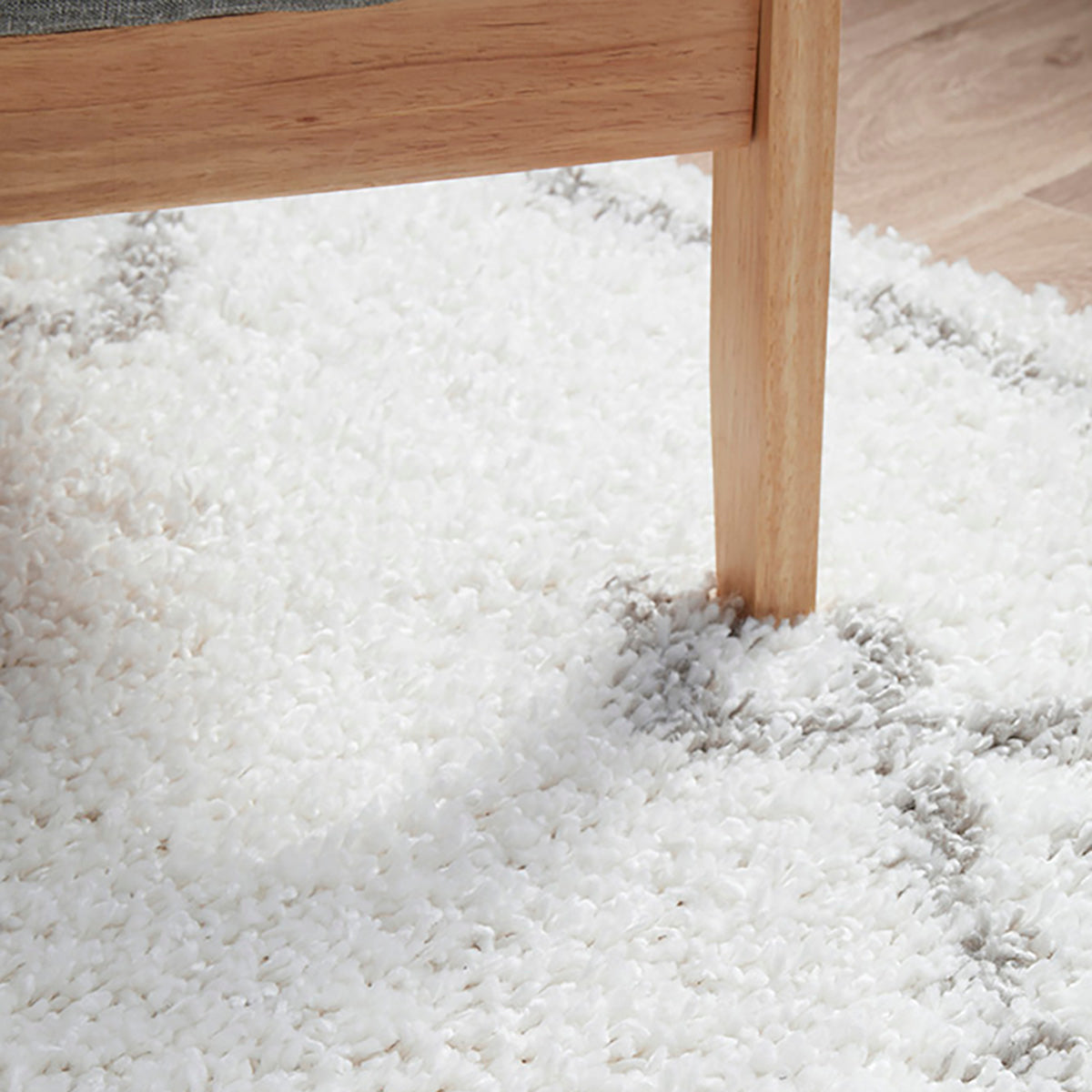 Casablanca Temara White Area Rug - Soft Moroccan Boho Chic Living Room Carpet - Perfect for Bedroom, Dorm & Home Decor