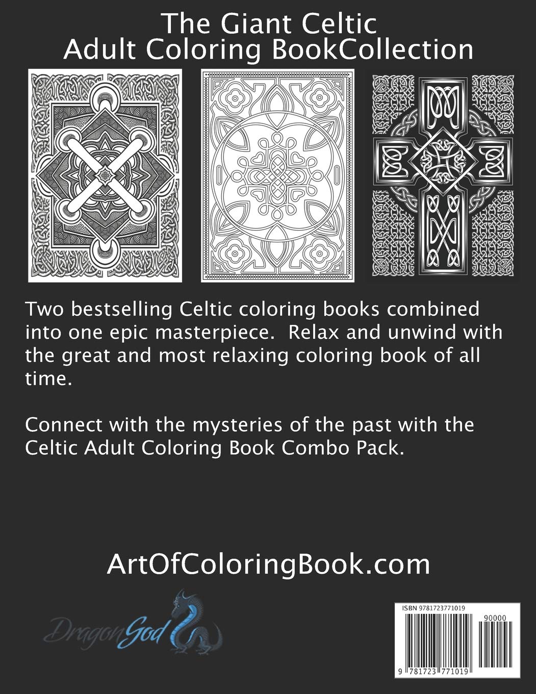 Celtic Coloring Book for Adults - Volumes 1 & 2 Combined | Stress Relief & Art Therapy
