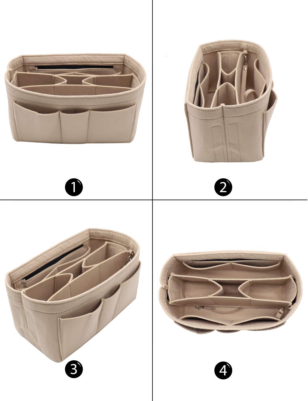 LEXSION Felt Insert Bag Organizer - Handbag Purse Organizer for Speedy & Neverfull Bags - Perfect for Travel, Work & Daily Use