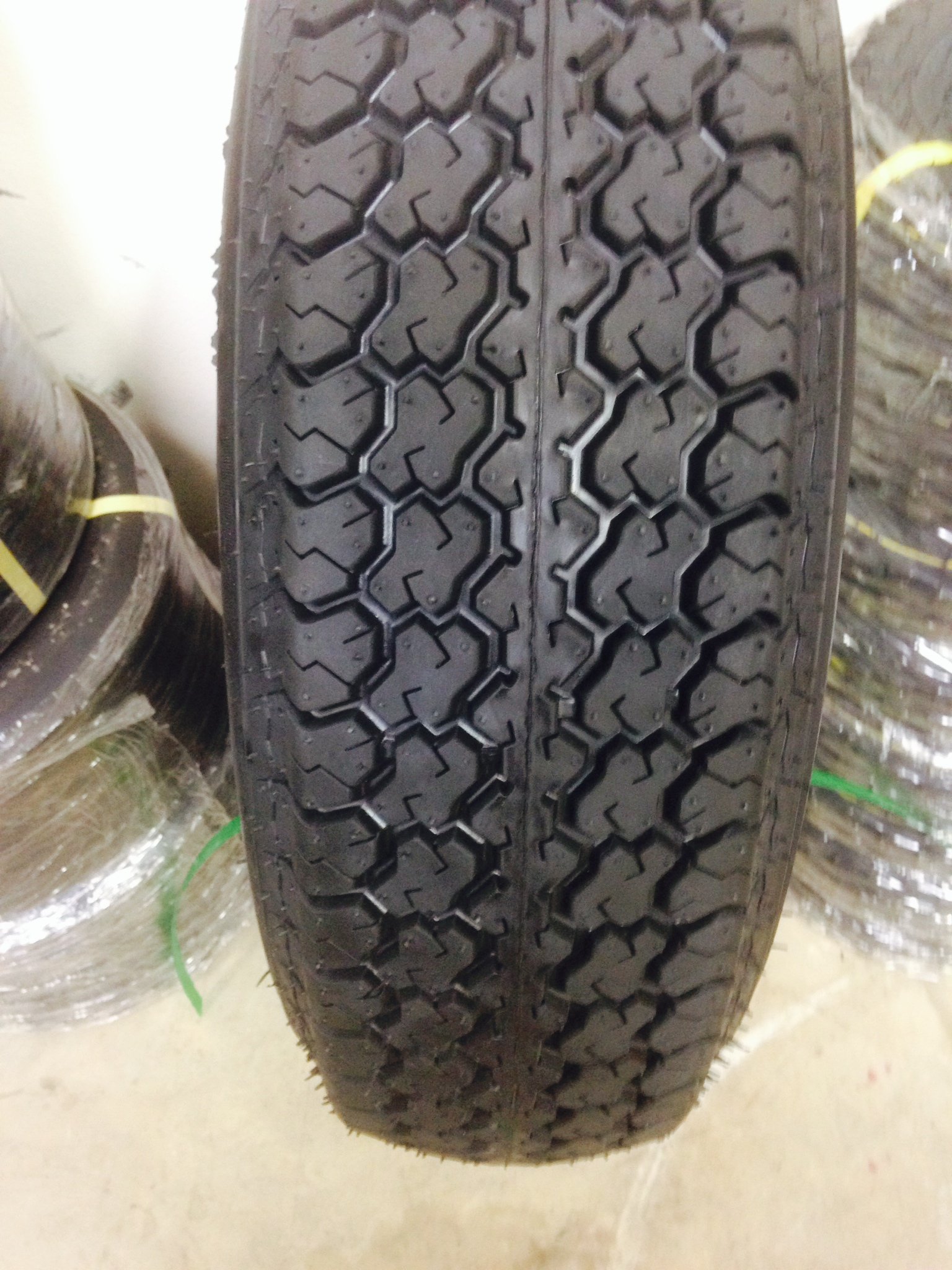 **CORESTONE TRAILER TIRES ST 205/75D 14 BIAS White Spoke Wheels Rims 14