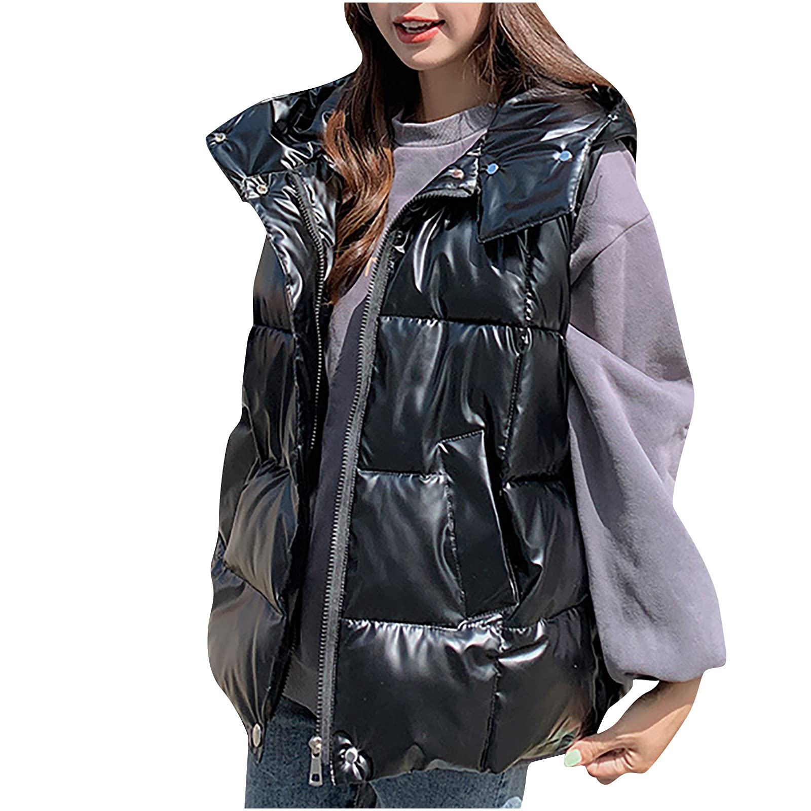 Women's Fall Winter Cardigan Down Cotton Jacket Vest - Cozy Fashion Outerwear for Casual Wear, Office & Travel | Trendy Women's Clothing