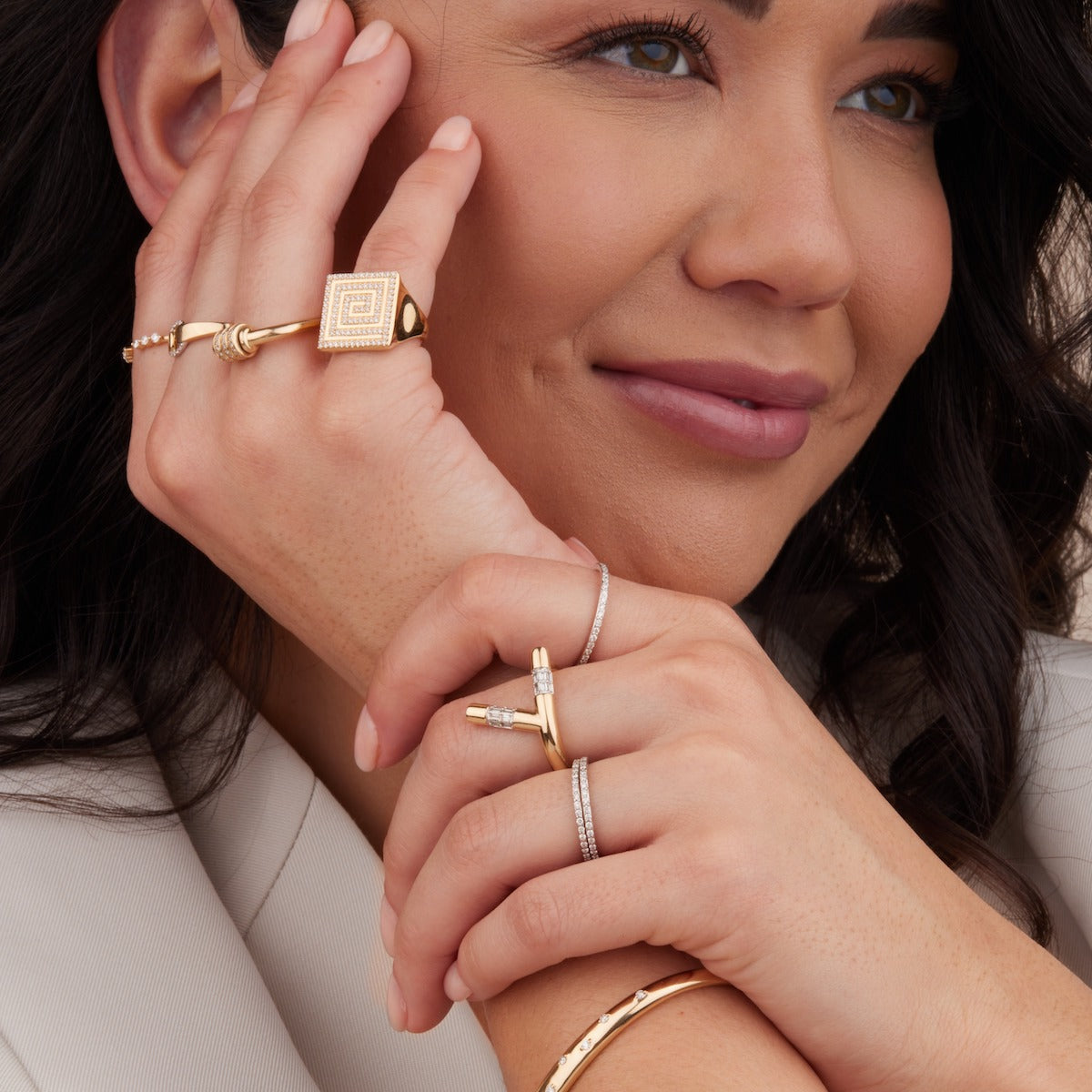 Y Stem Ring - Elegant Floral Jewelry for Women, Sterling Silver Daisy Flower Ring - Perfect for Weddings, Anniversaries & Everyday Wear