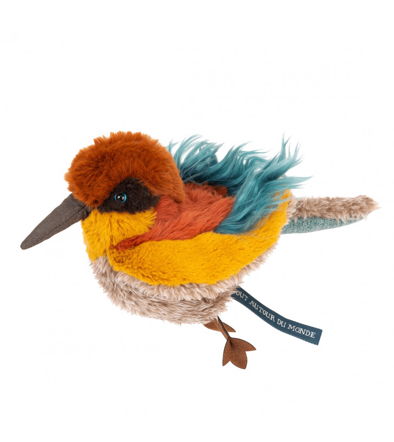 Moulin Roty Bee Eater Plush Toy - Cute Stuffed Animal Bird for Kids' Room Decor, Nursery Gift & Wildlife Education