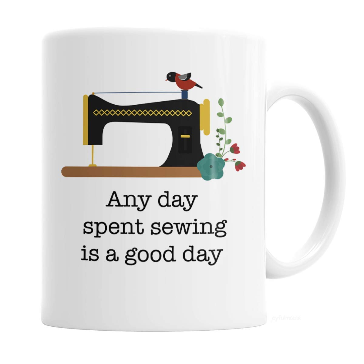 11oz Ceramic Quilting Coffee Mug - Dishwasher & Microwave Safe, Perfect Gift for Quilters - Great for Crafting, Sewing Sessions & Cozy Coffee Breaks