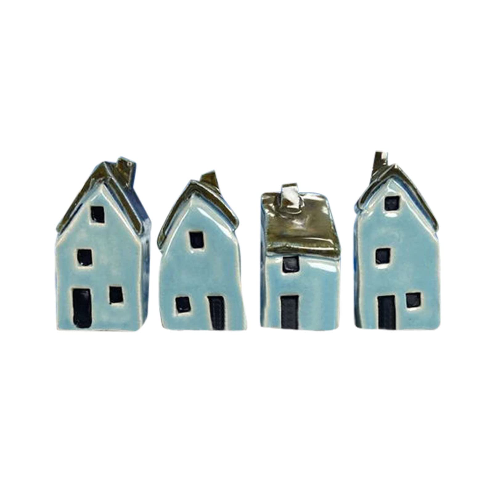 Miniature House Collectibles - Small Villa Model Crafts for Desktop Decor, Study Ornaments & Christmas Tree Bulbs (One Size) - Perfect for Home Office, Holiday Decorations & Gift Giving