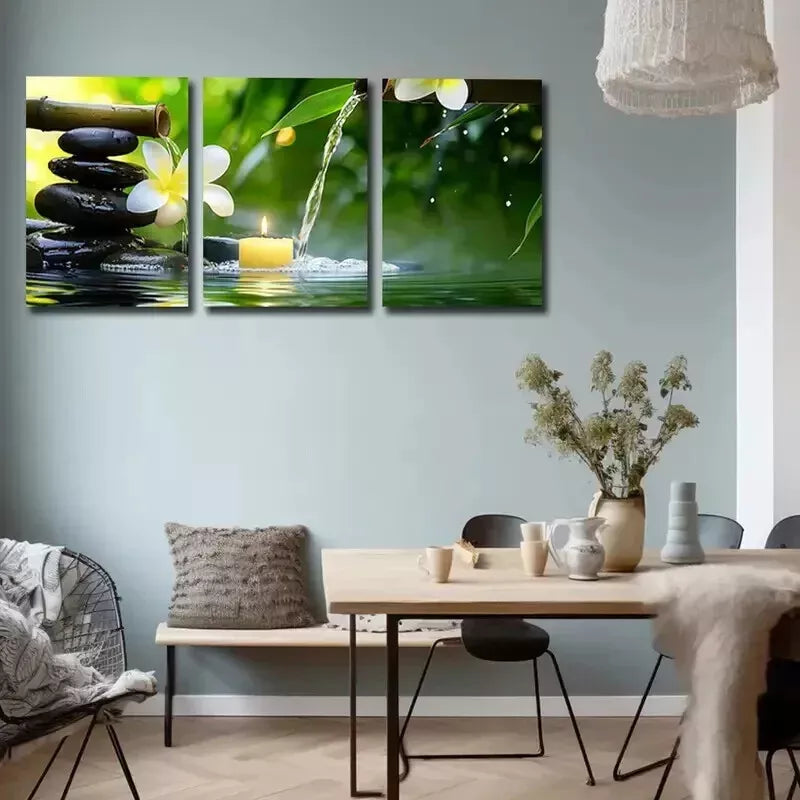 3-Piece Green Botanicals & Florals Wall Art Set - 50x70cm Framed Canvas Prints | High-Quality Australian Made | Ready to Hang | Perfect for Living Room, Bedroom & Office Decor