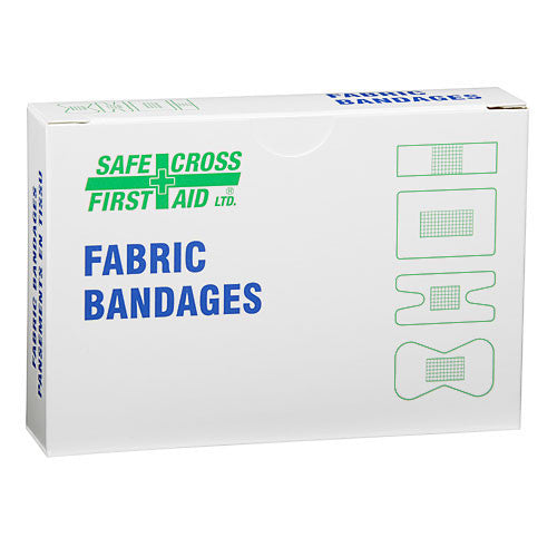 Premium Fabric Bandages - Assorted Sizes (12/Box) for First Aid, Wound Care & Everyday Protection