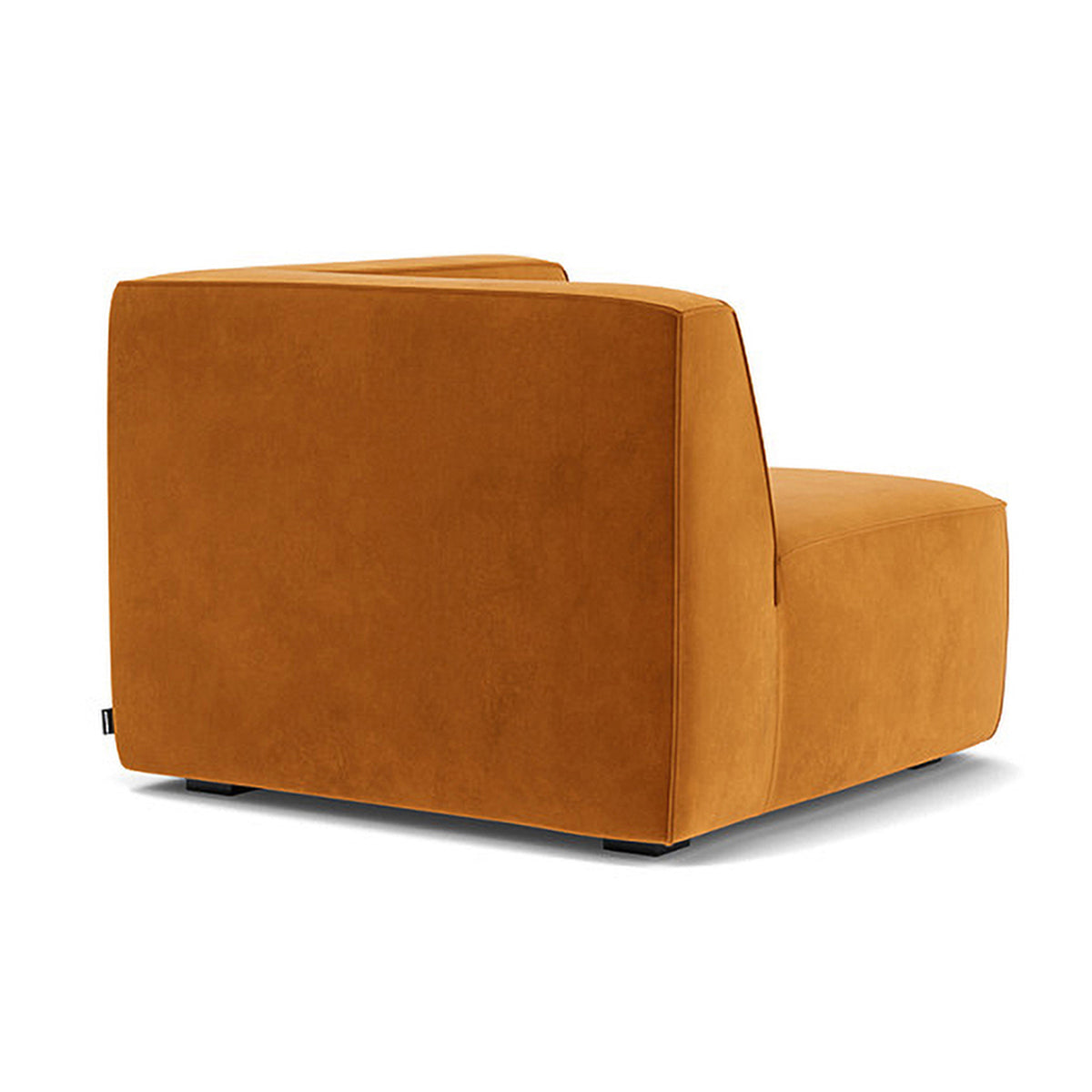 Luxury Dane Velvet 1-Seater Left Corner Modular Sofa - Modern Small Space Living Room Furniture for Apartments & Studios | Comfortable Single Seater Couch with Soft Velvet Fabric, Perfect for Relaxing, Reading or Watching TV