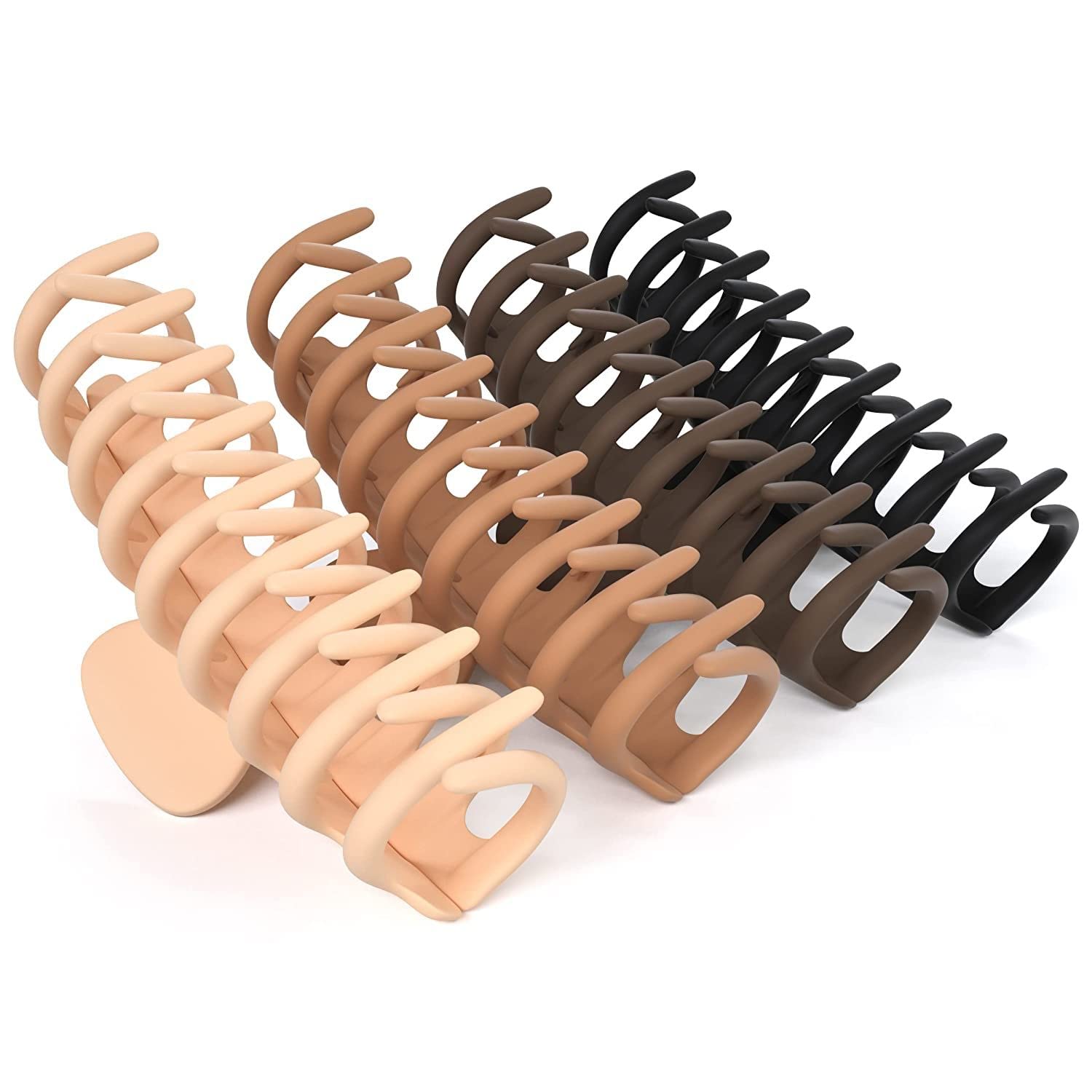 **Minta Large Claw Clips for Thick Hair – 4 Pack Strong Hold Hair Clips for Women & Girls – Perfect for Ponytails, Buns & Updos**