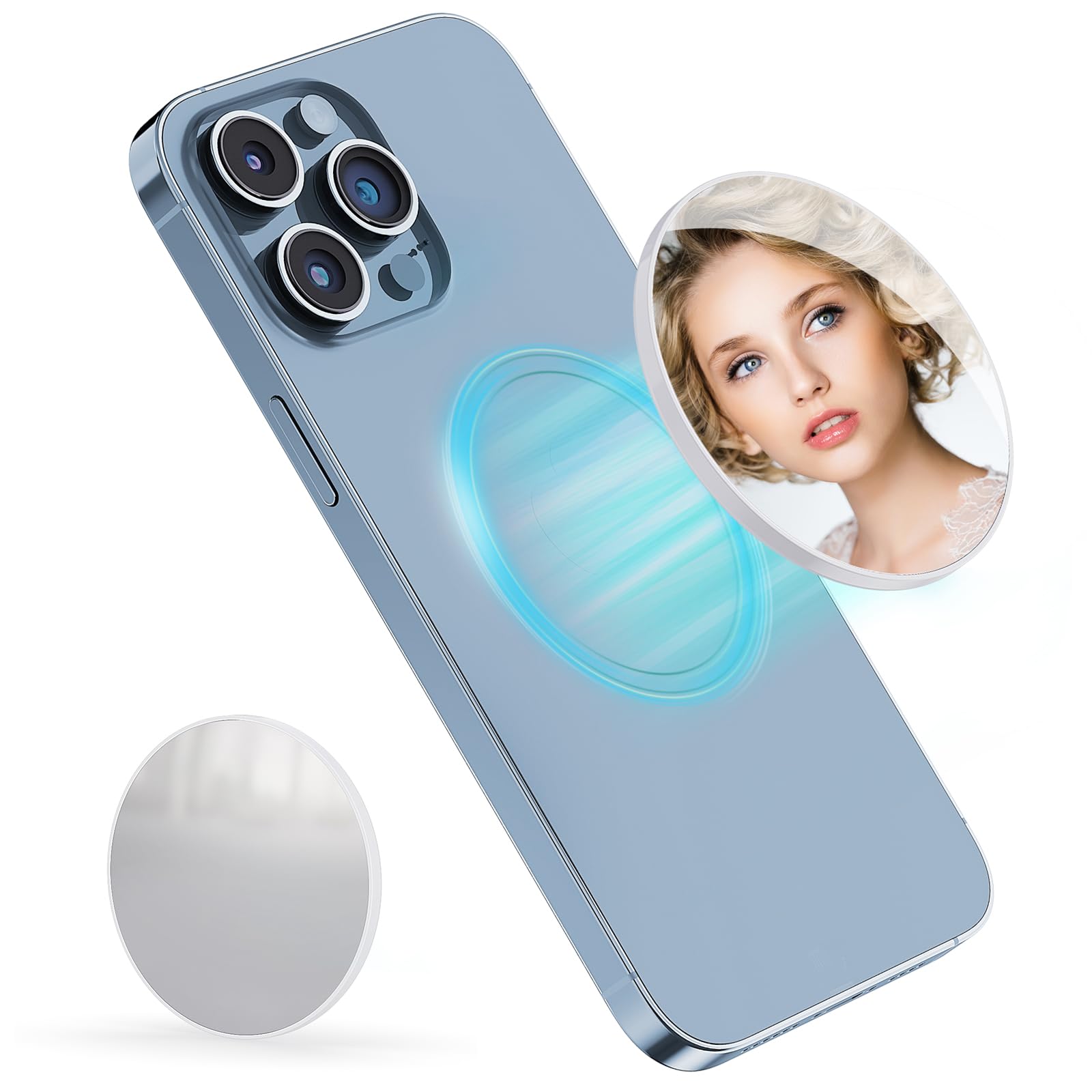 VRIG Magnetic Selfie Mirror for Rear Camera - Convex Phone Mirror Compatible with iPhone 16/15/14/13 Pro Max & All Smartphones | Perfect for Selfies, Video Calls, and Social Media Content Creation