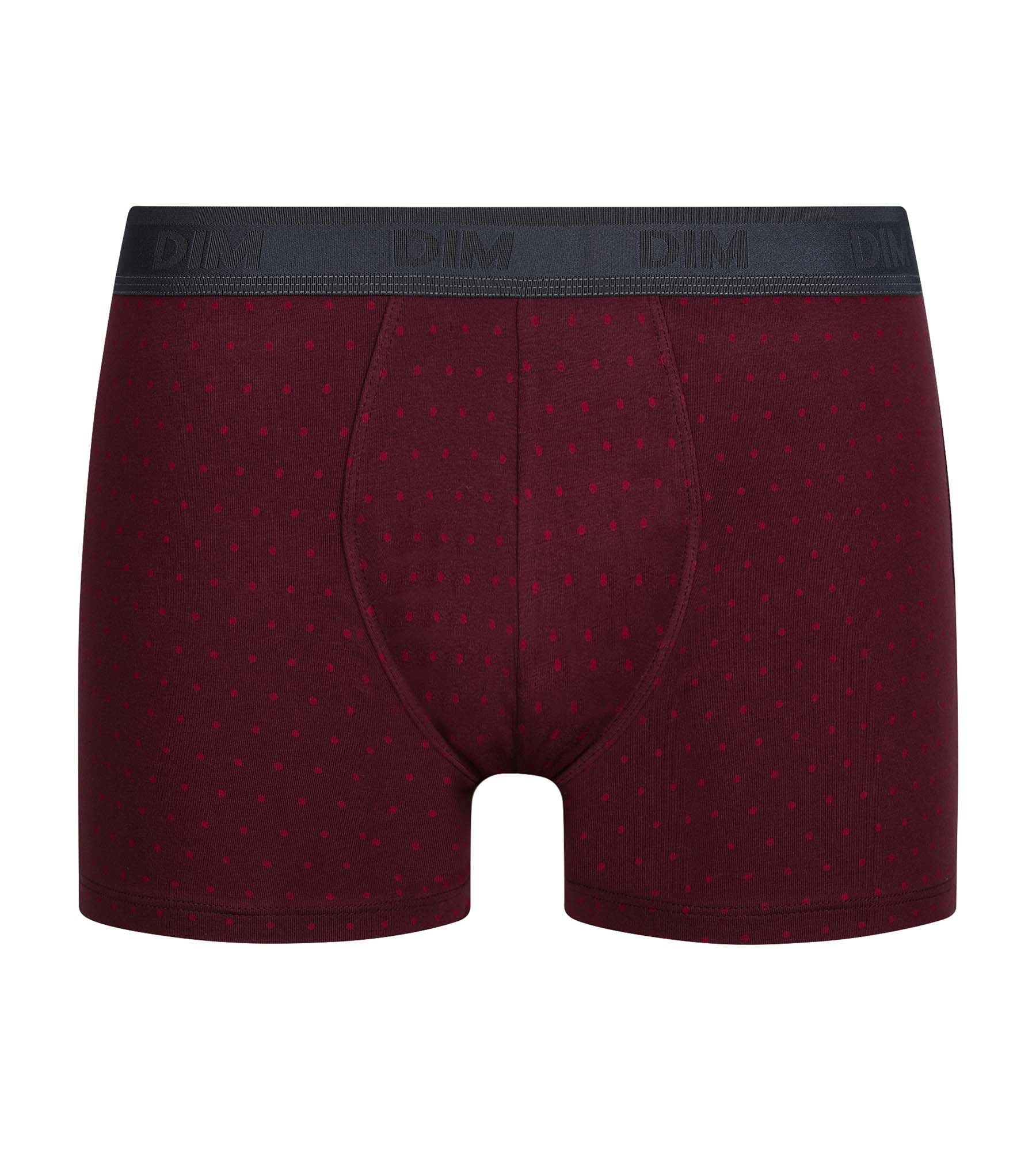 Men's Stretch Cotton Boxer Briefs with Polka Dot Print - Comfortable Underwear for Daily Wear & Casual Outfits