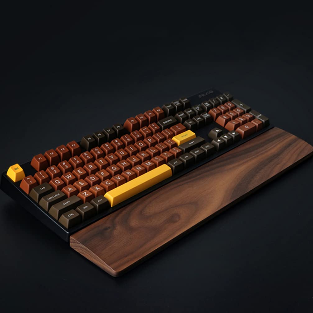 Ergonomic Wooden Keyboard Wrist Rest - Comfortable Hand & Wrist Support Pad for Laptop & Computer - Perfect for Office, Gaming & Long Typing Sessions