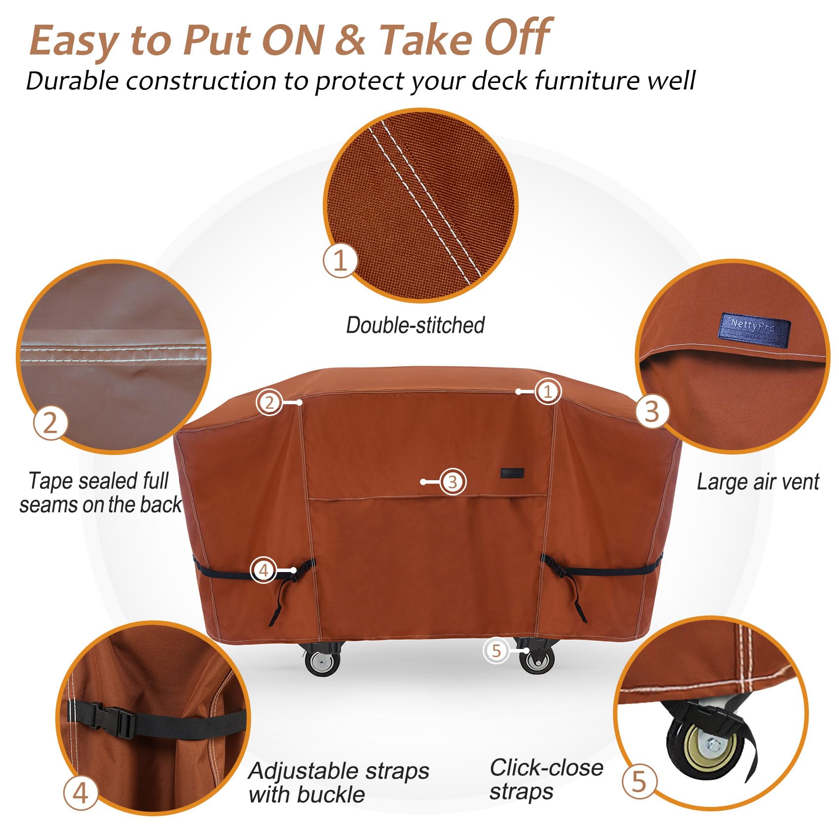 Heavy Duty Waterproof Blackstone 36 Inch Griddle Cover - Protective Cover for Blackstone 36